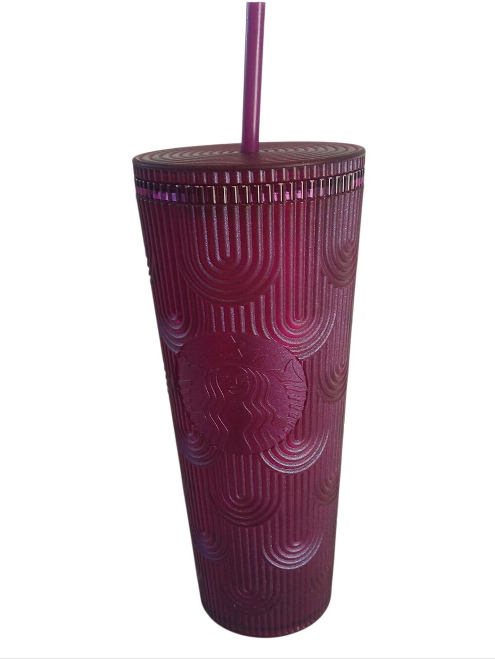Starbucks 2024 Purple Pearl Shell Mermaid Siren Venti Tumbler 24 Oz With Straw